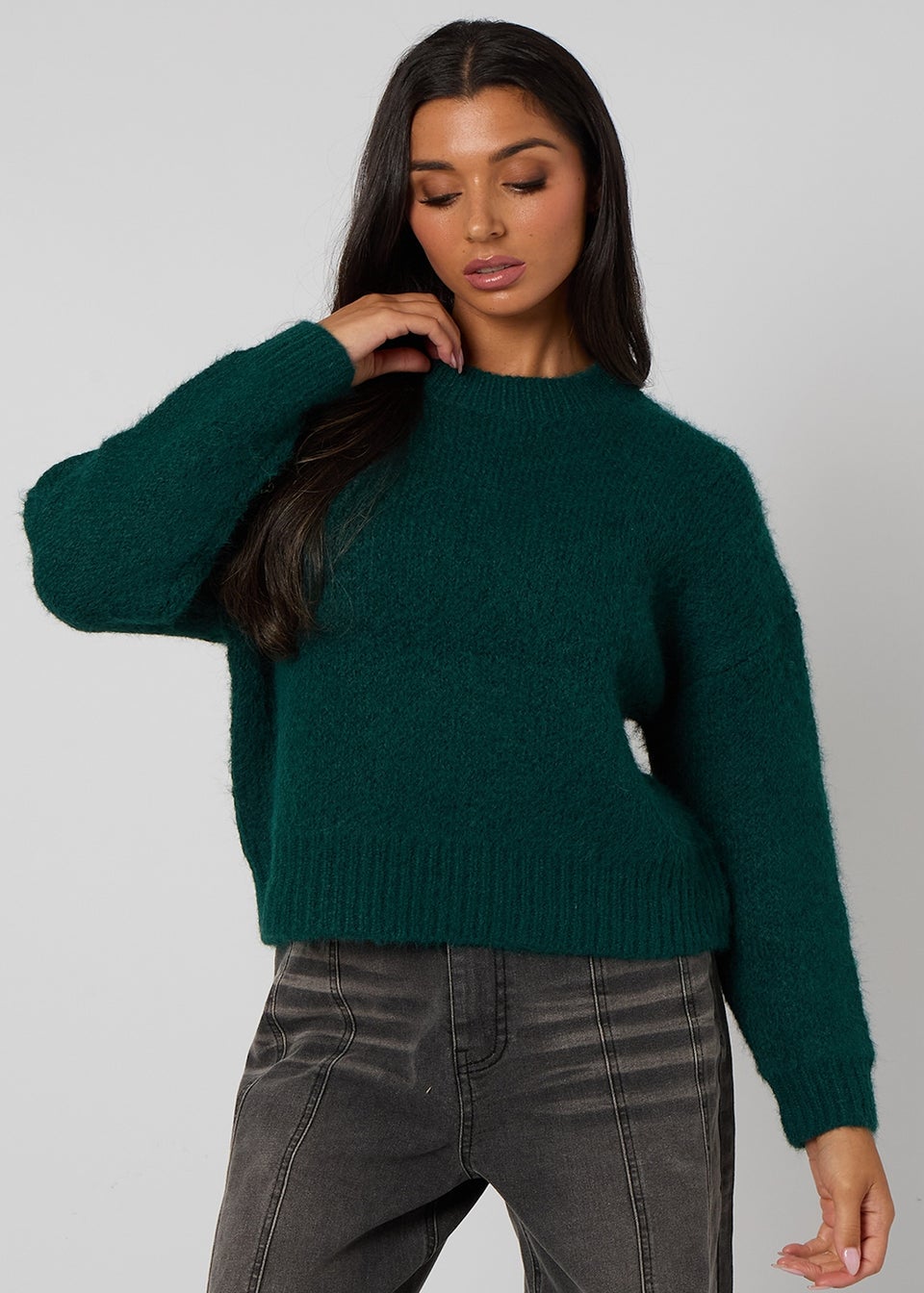 Urban Bliss Green Wool-Blend Jumper