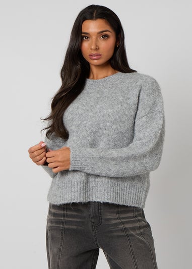 Urban Bliss Grey Wool-Blend Jumper