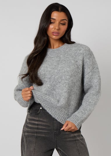 Urban Bliss Grey Wool-Blend Jumper