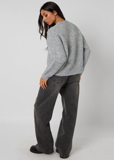 Urban Bliss Grey Wool-Blend Jumper