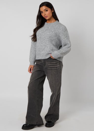 Urban Bliss Grey Wool-Blend Jumper