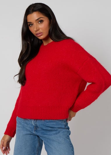 Urban Bliss Red Wool-Blend Jumper