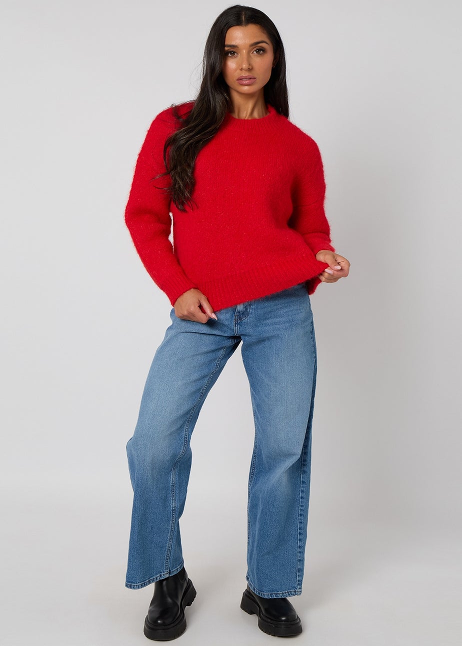 Urban Bliss Red Wool-Blend Jumper