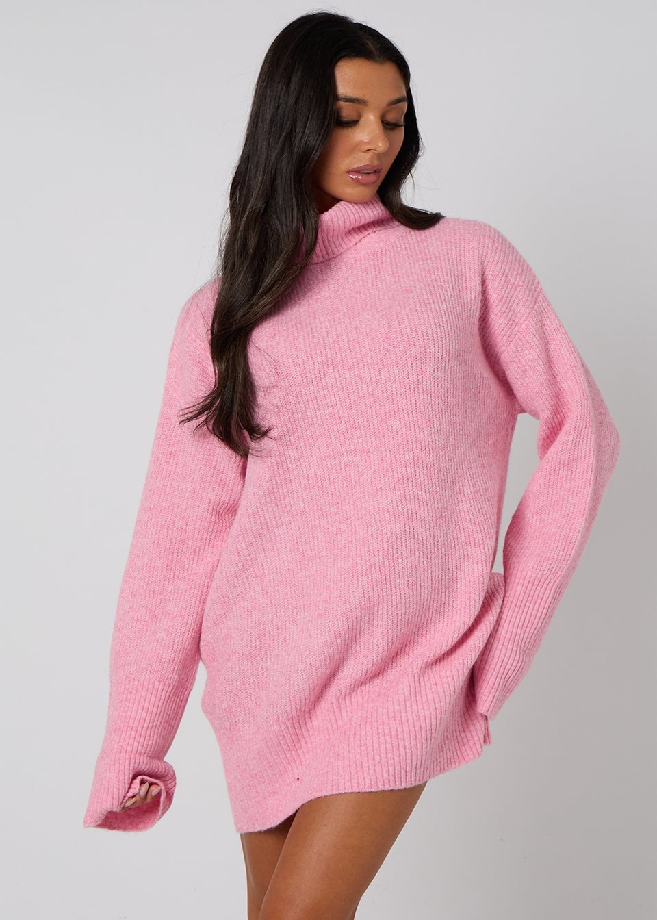 Urban Bliss Pink Roll Neck Mini Dress