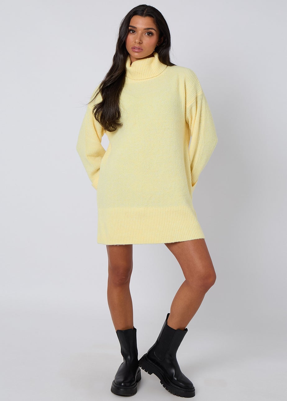 Urban Bliss Lemon Roll Neck Mini Dress