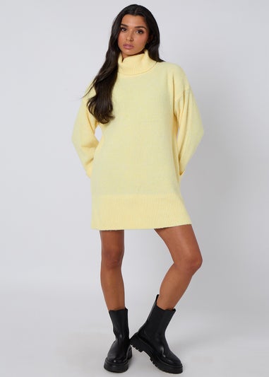Urban Bliss Lemon Roll Neck Mini Dress