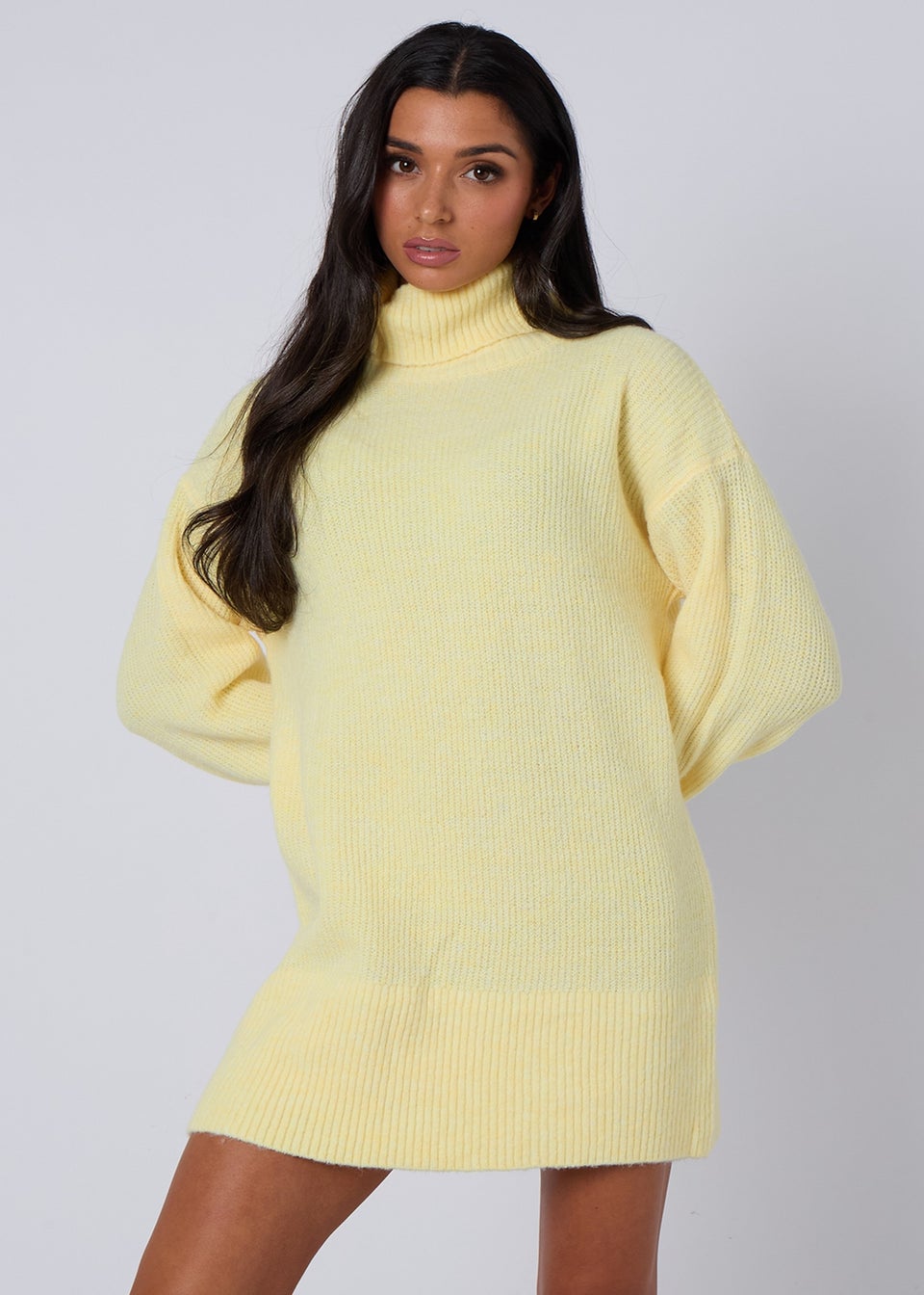 Urban Bliss Lemon Roll Neck Mini Dress