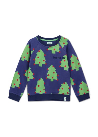 Lilly & Sid Multi Christmas Tree Print Sweatshirt (0-5 Years)