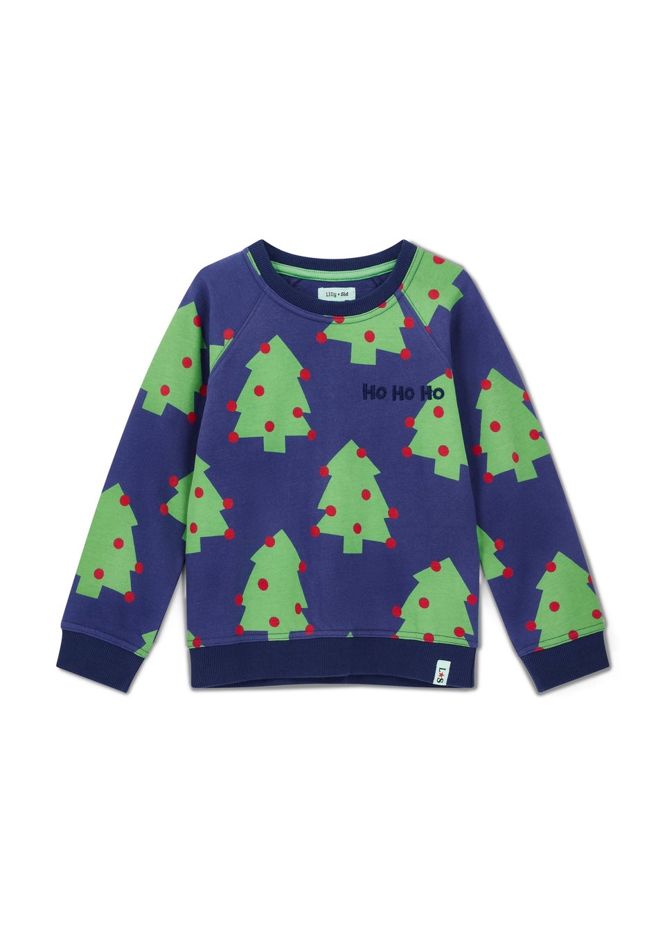 Lilly & Sid Multi Christmas Tree Print Sweatshirt (0-5 Years)