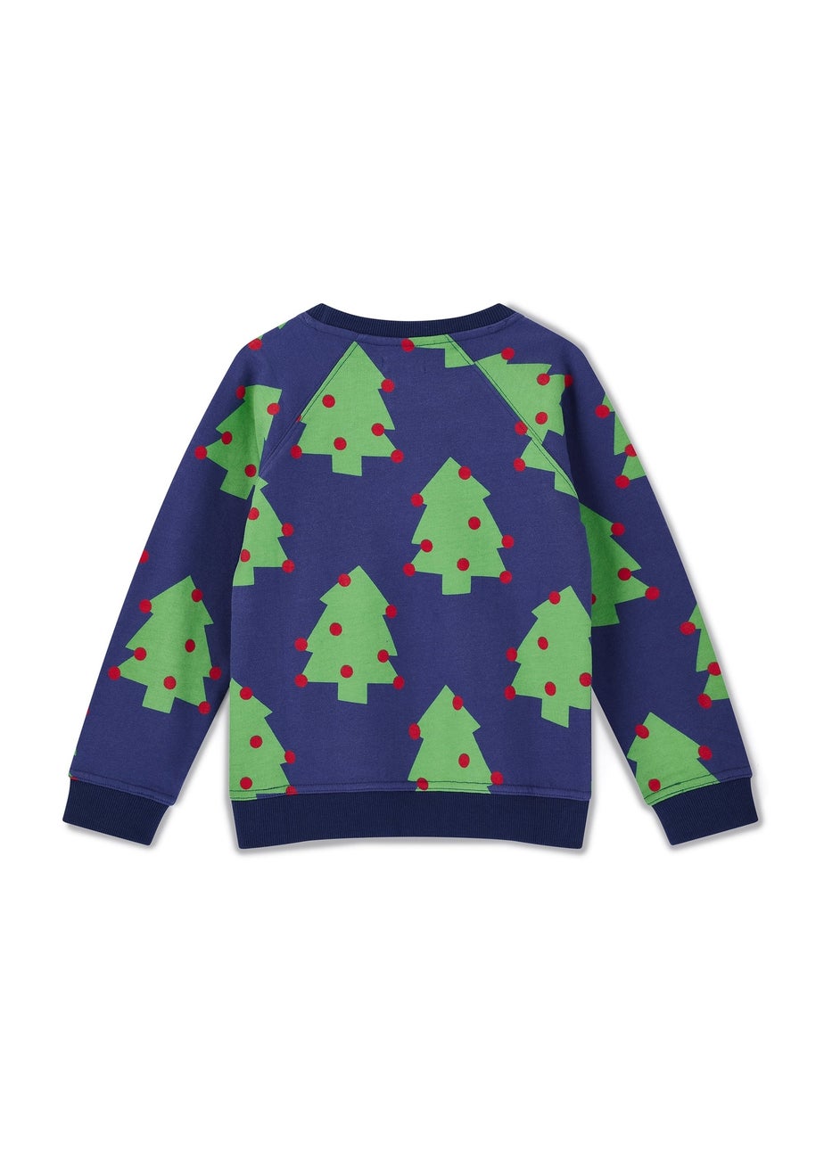 Lilly & Sid Multi Christmas Tree Print Sweatshirt (0-5 Years)
