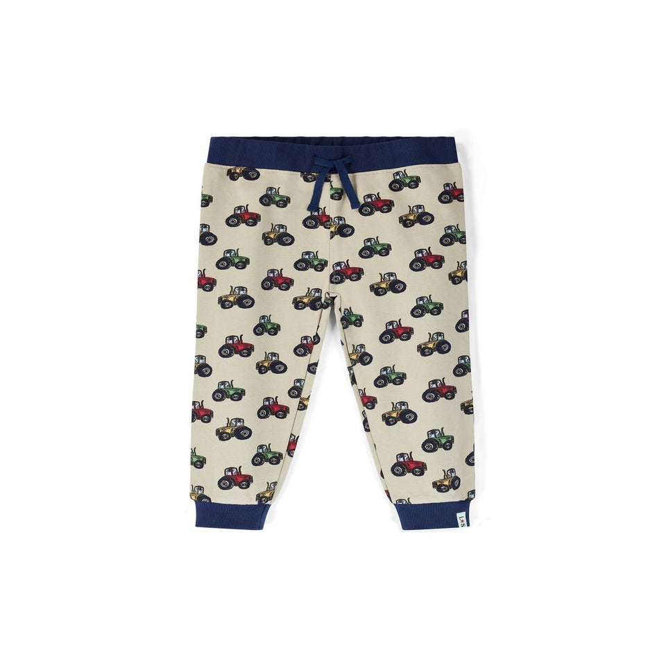 Lilly & Sid Organic Cotton Multi Tractor Print Jogger (0-5 Years)