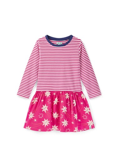 Lilly & Sid Multi Shooting Stars & Stripe Dress (0-5 Years)