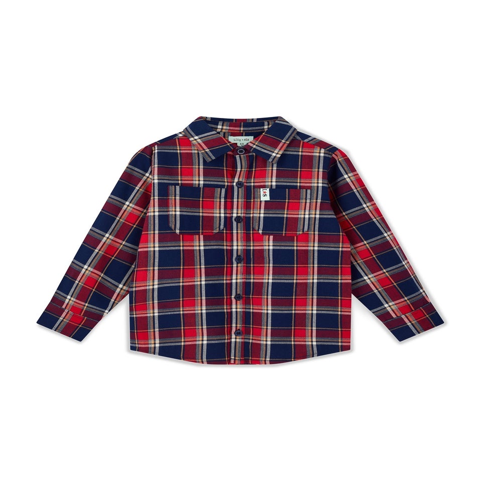 Lilly & Sid Organic Cotton Multi Woven Check Shirt (0-5 Years)