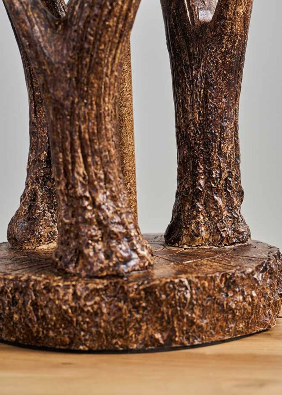 ValueLights Caribou Antler Natural Table Lamp with Black Shade