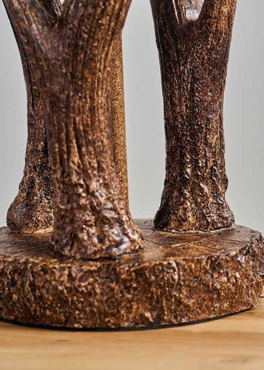 ValueLights Caribou Antler Natural Table Lamp with Black Shade