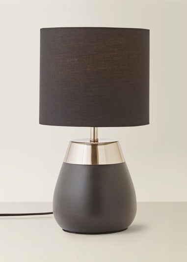 ValueLights Hurst Black Touch Touch Table Lamp