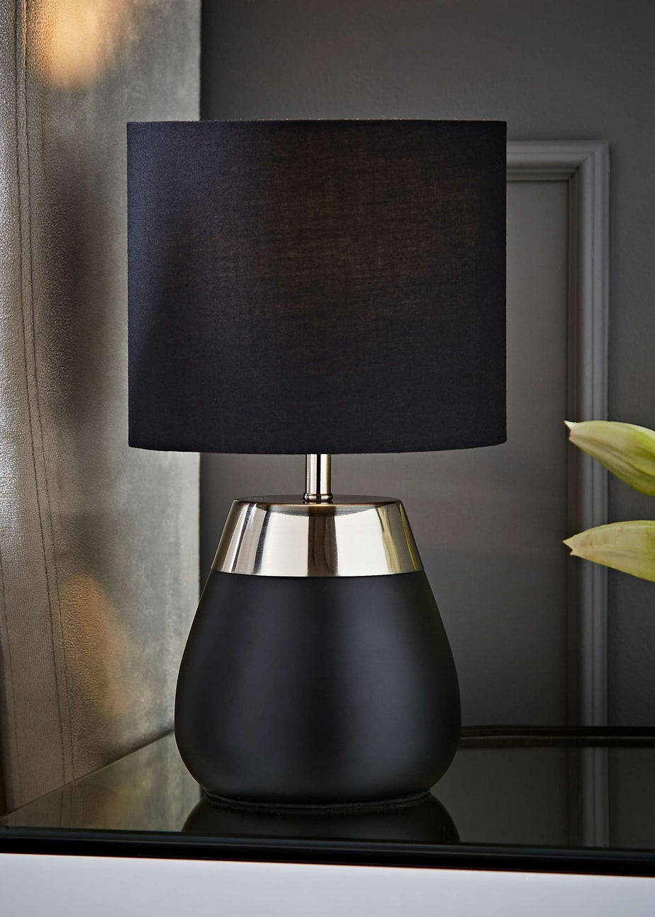 ValueLights Hurst Black Touch Touch Table Lamp
