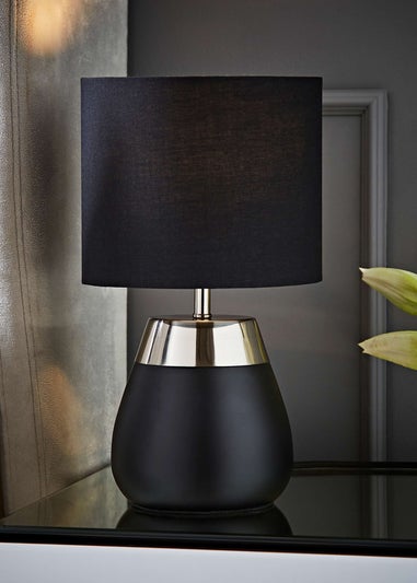 ValueLights Hurst Black Touch Touch Table Lamp