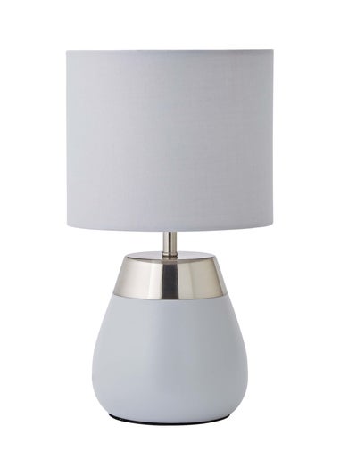 ValueLights Hurst Grey Touch Touch Table Lamp