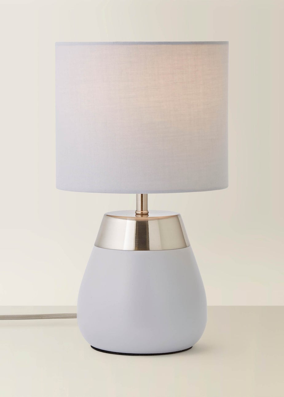 ValueLights Hurst Grey Touch Touch Table Lamp