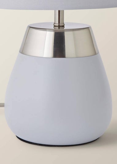 ValueLights Hurst Grey Touch Touch Table Lamp