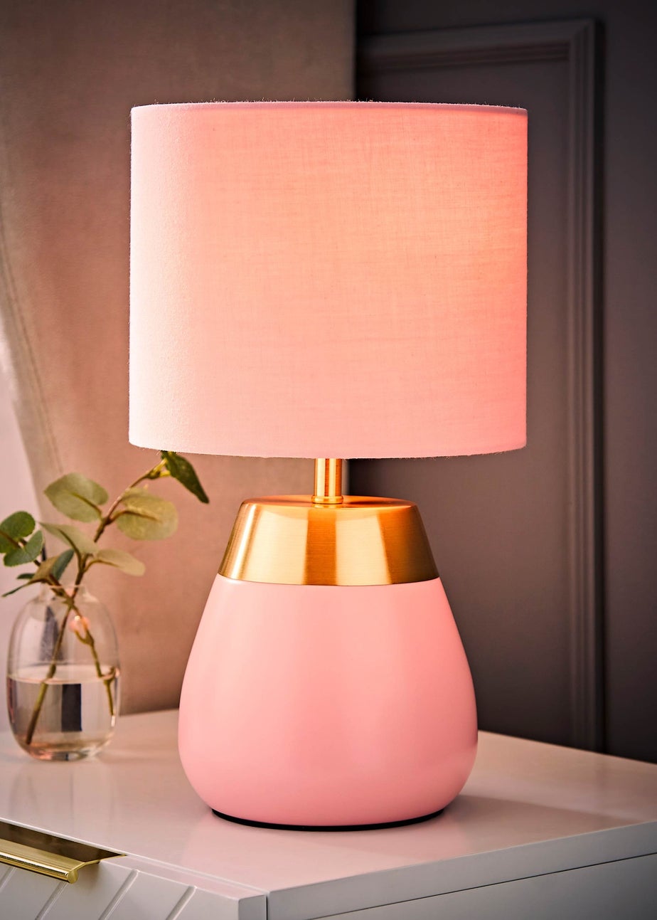 ValueLights Hurst Pink Touch Touch Table Lamp