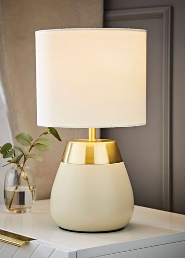 ValueLights Hurst Cream Touch Touch Table Lamp