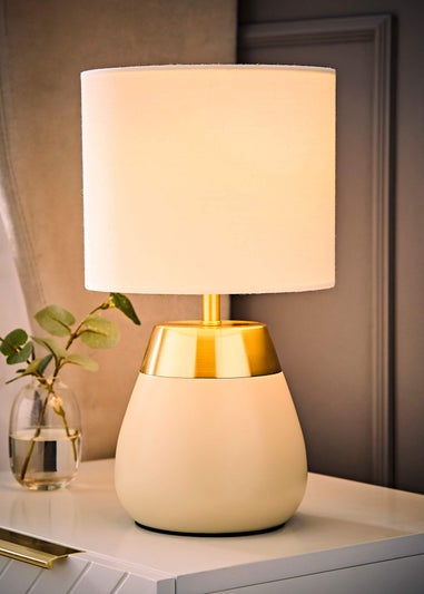 ValueLights Hurst Cream Touch Touch Table Lamp