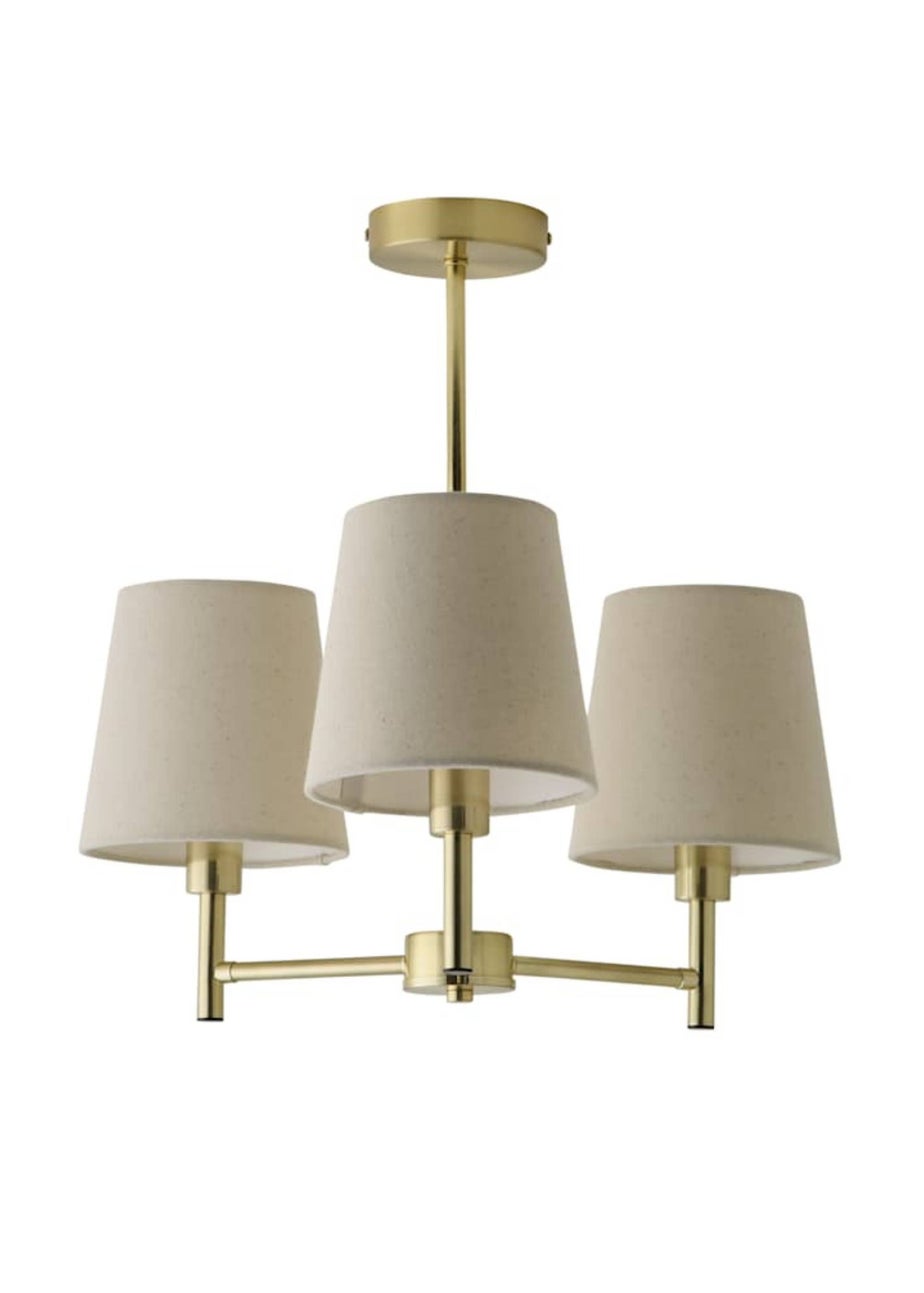 ValueLights Kincaid 3 Arm Gold Chandelier Ceiling Light