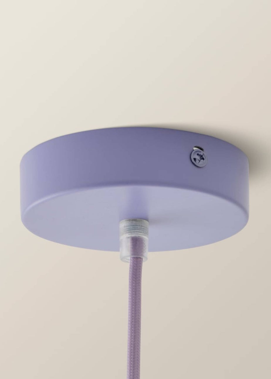 ValueLights Lolly Lilac Glass Bubble Pendant Ceiling Light