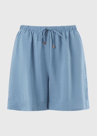 Dusky Blue Airflow Tied Shorts