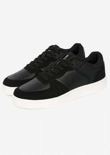 Crosshatch Black/White Avelino Trainers