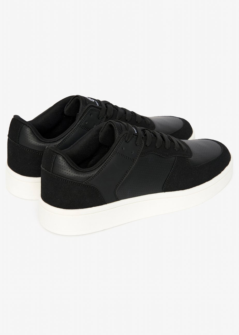 Crosshatch Black/White Avelino Trainers