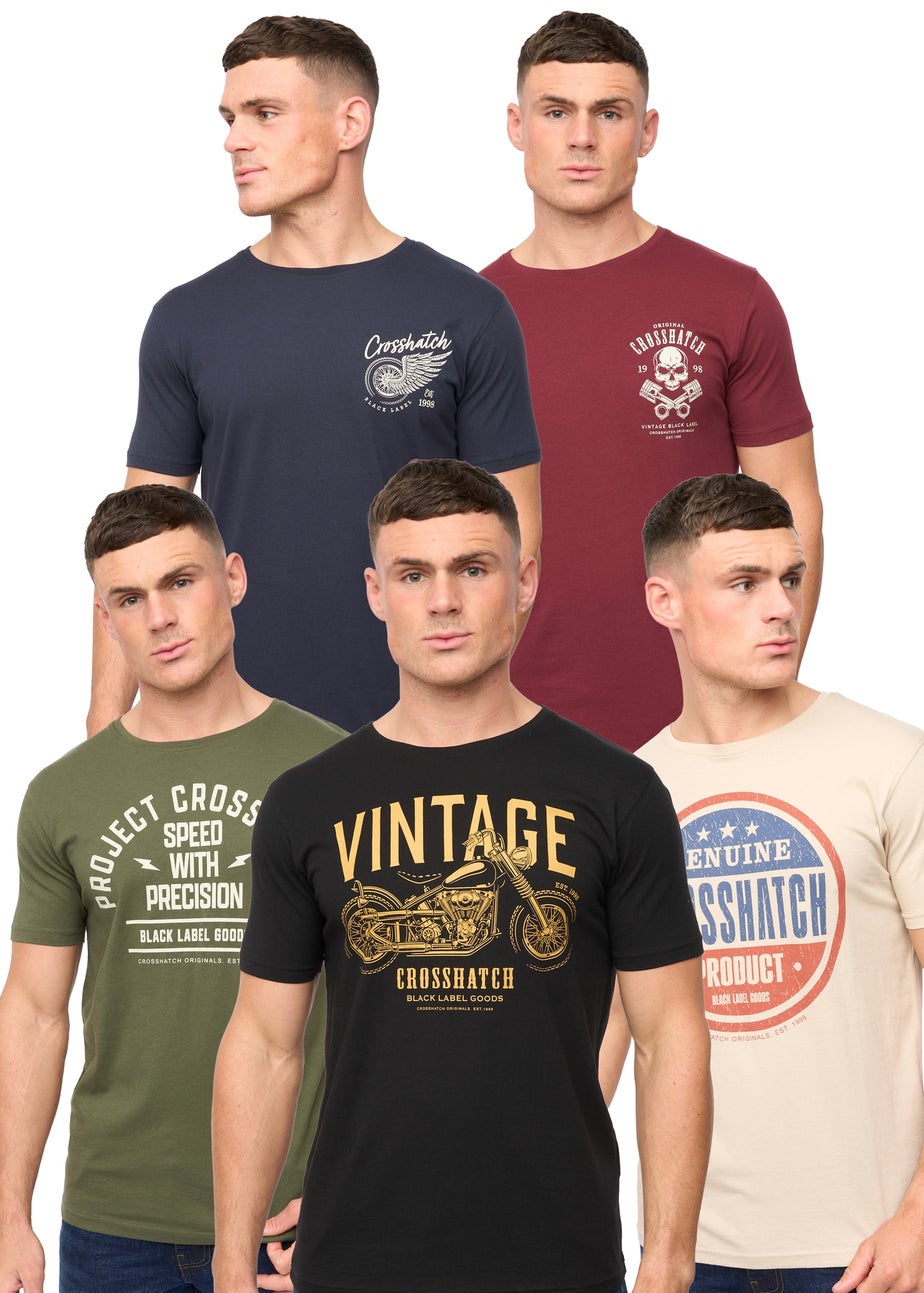 Crosshatch Assorted Motohub T-Shirt 5pk