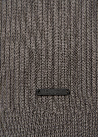 Crosshatch Charcoal Havaline 1/4 Zip Knit