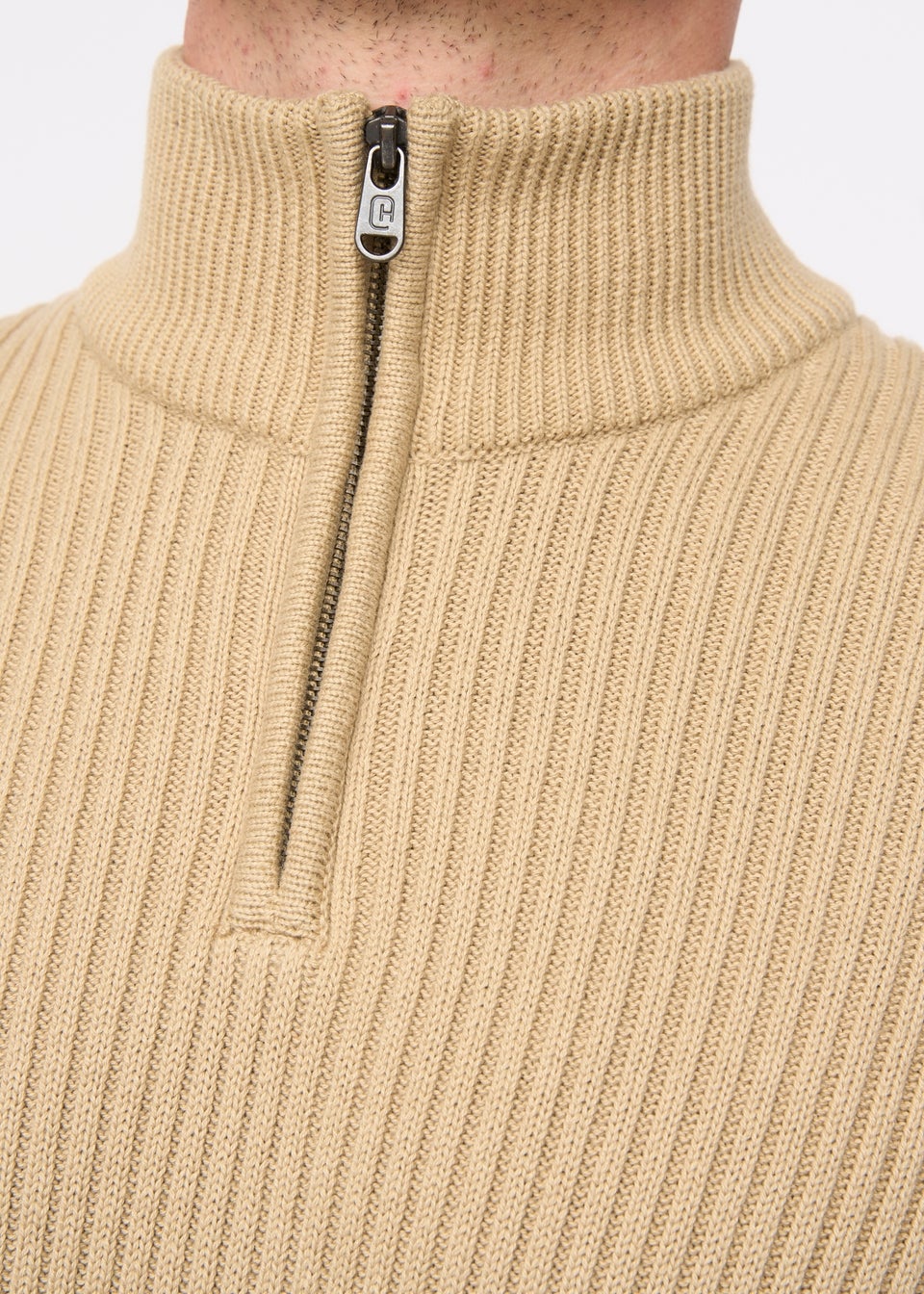 Crosshatch Stone Havaline 1/4 Zip Knit