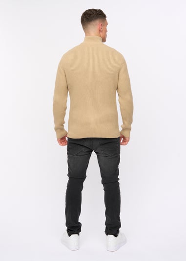 Crosshatch Stone Havaline 1/4 Zip Knit
