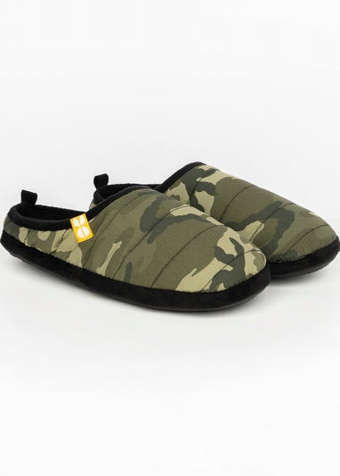 Crosshatch Olive Camo Padfoot Slippers