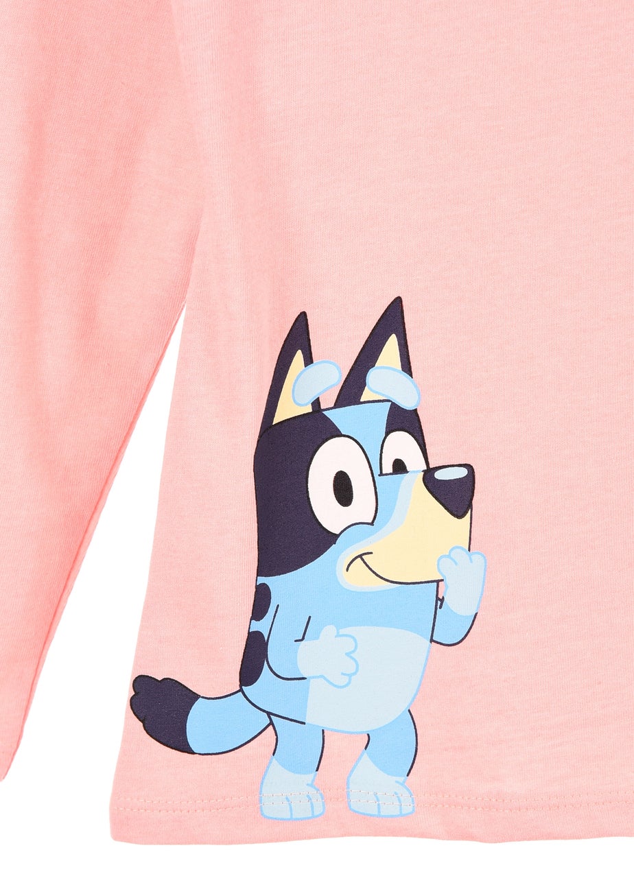 Bluey Pocket Kids Pink Long Sleeve Top (3-8 Years)