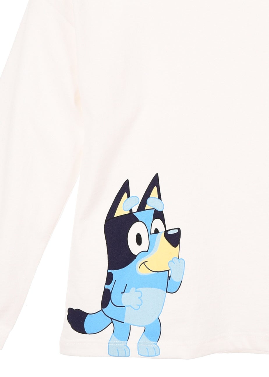 Bluey Pocket Kids White Long Sleeve Top (3-8 Years)