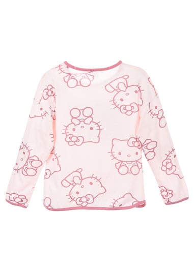 Hello Kitty Cat Kids Pink Long Sleeve Top (4-12 Years)
