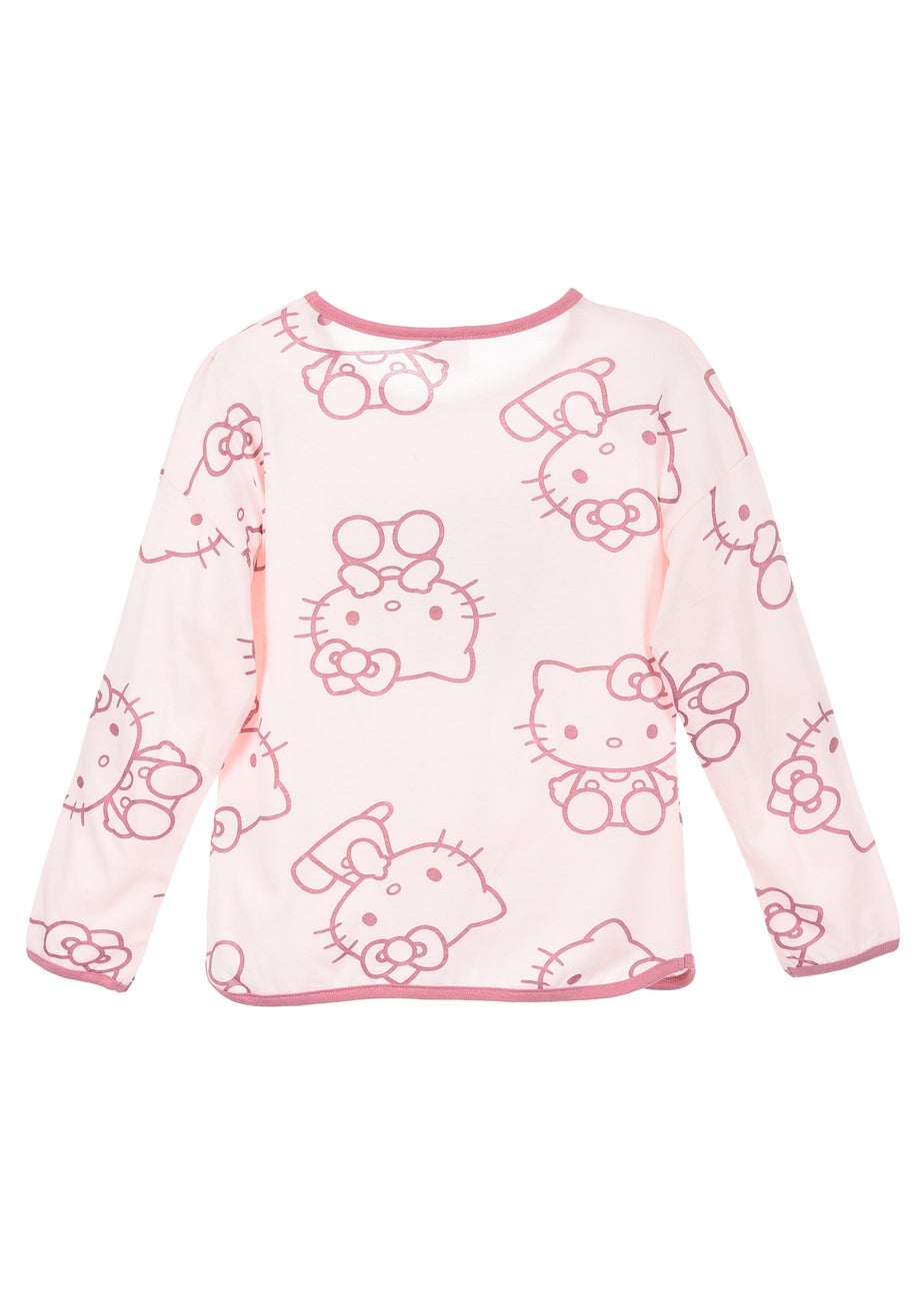 Hello Kitty Cat Kids Pink Long Sleeve Top (4-12 Years)