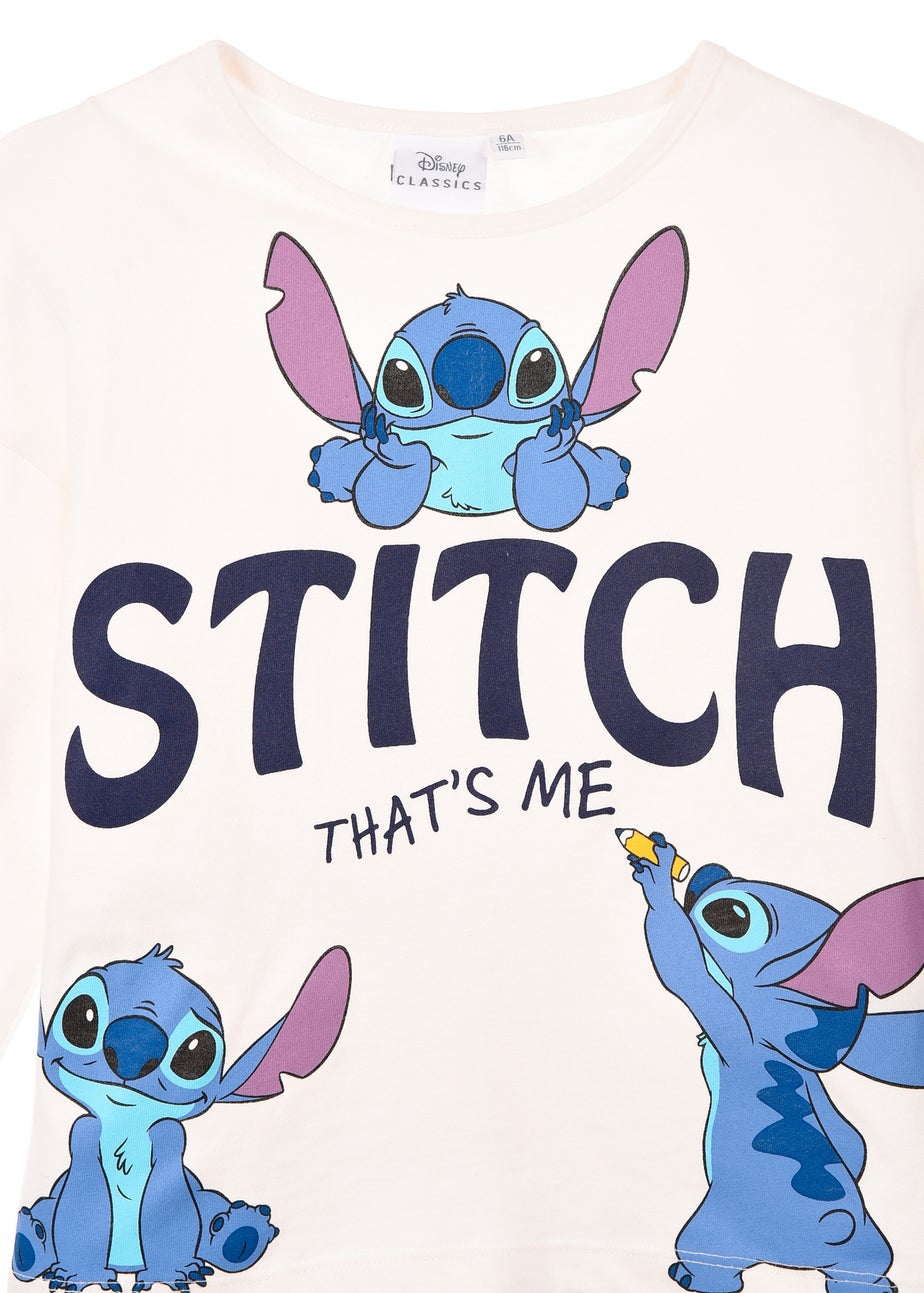 Disney Stitch Bounce Kids White Long Sleeve Top (3-8 Years)