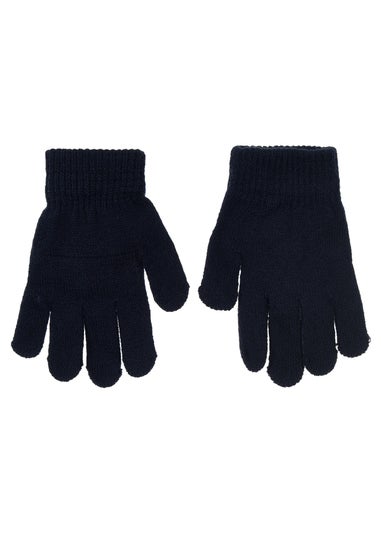 Disney Stitch Face Kids Navy Hat & Glove Set