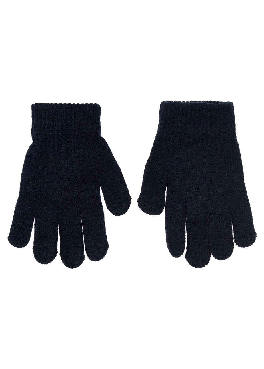 Disney Stitch Face Kids Navy Hat & Glove Set