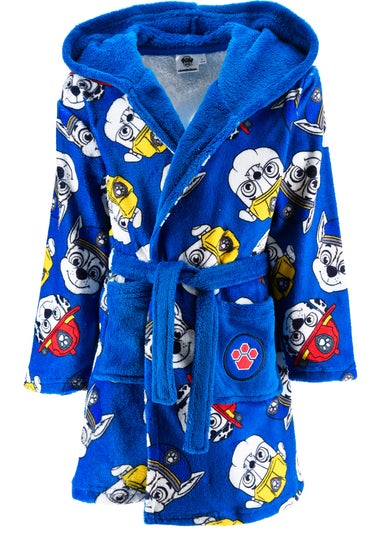 Paw Patrol Pattern Kids Blue Dressing Gown (3-6 Years)