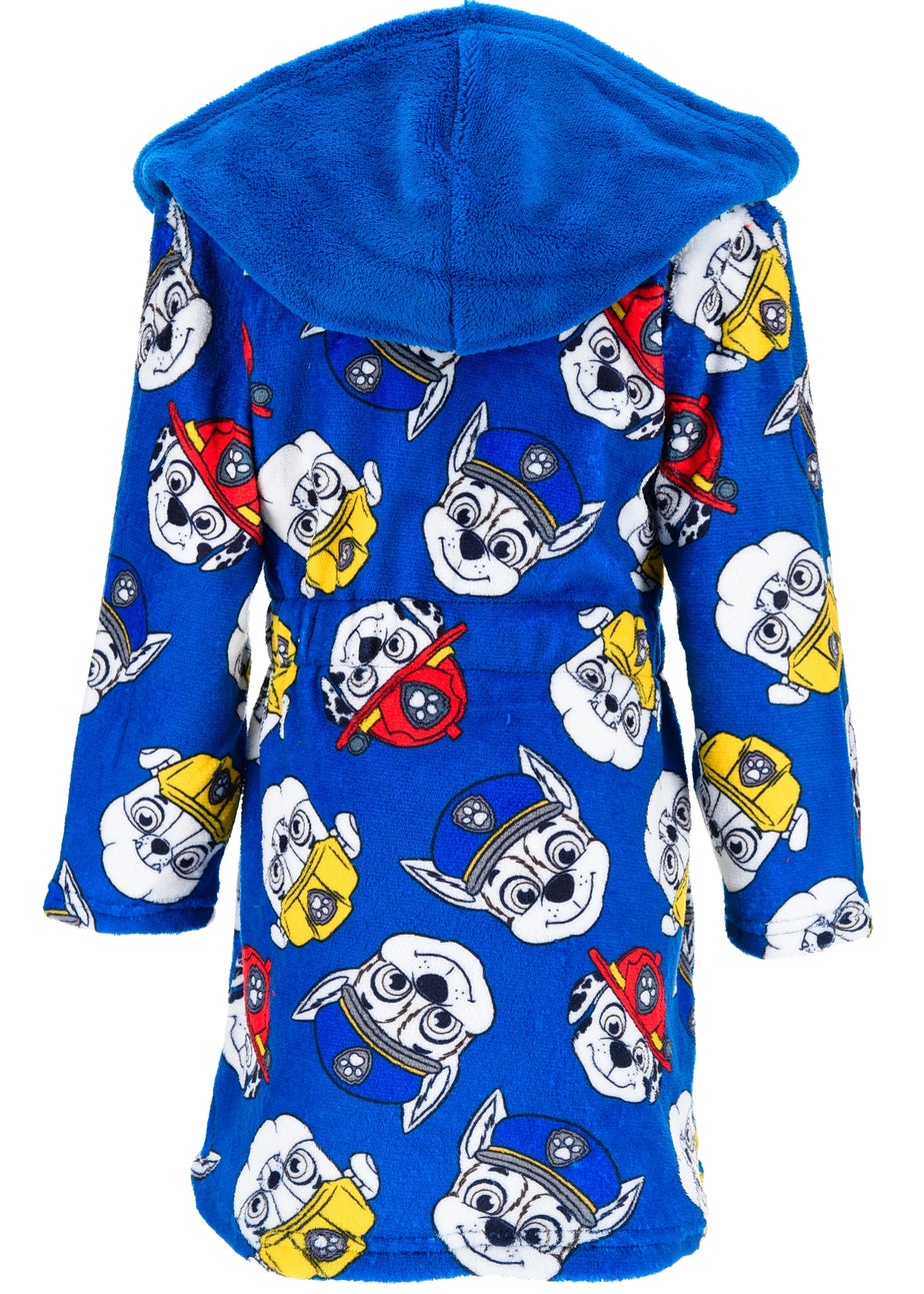 Paw Patrol Pattern Kids Blue Dressing Gown (3-6 Years)