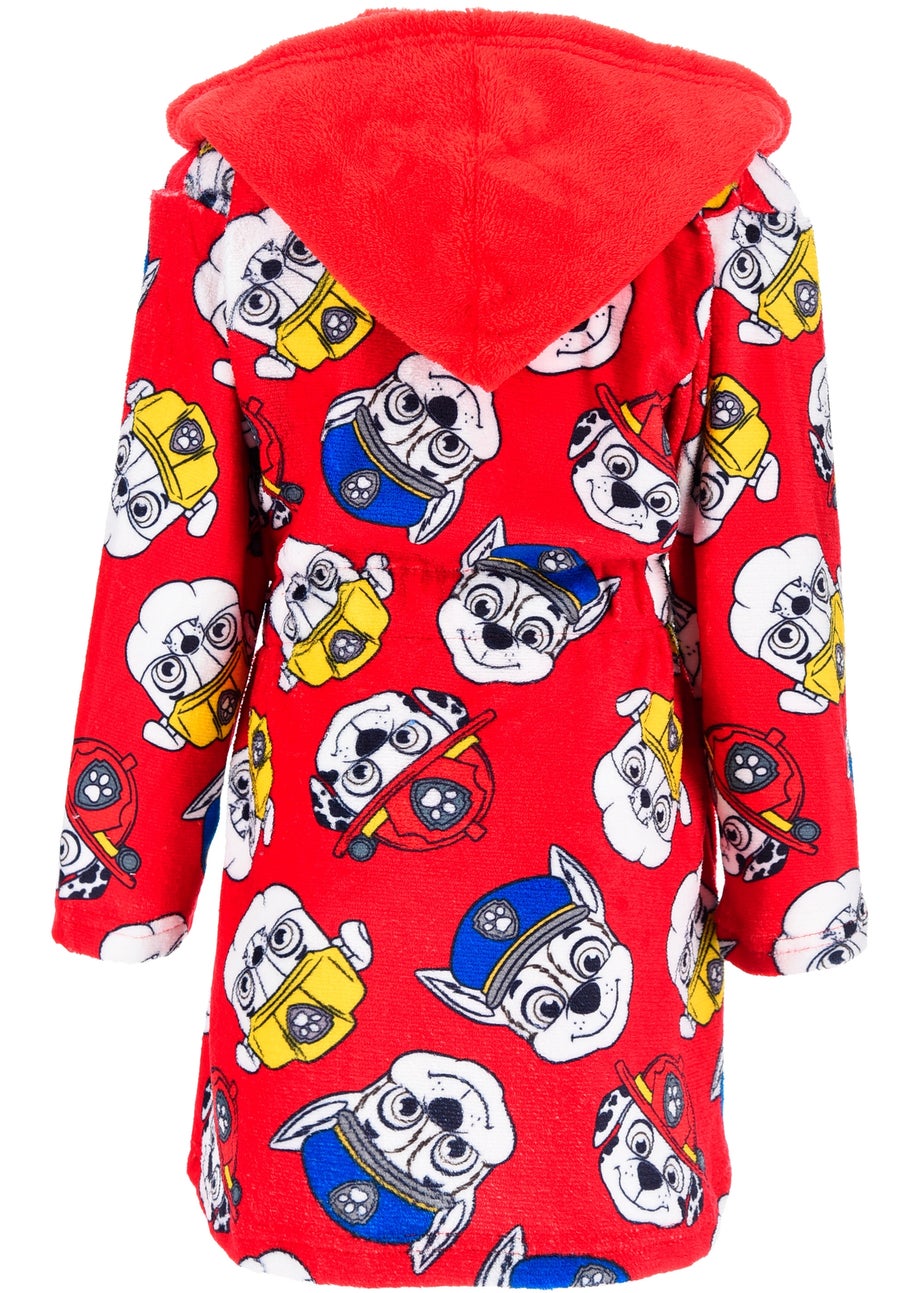 Paw Patrol Pattern Kids Red Dressing Gown (3-6 Years)