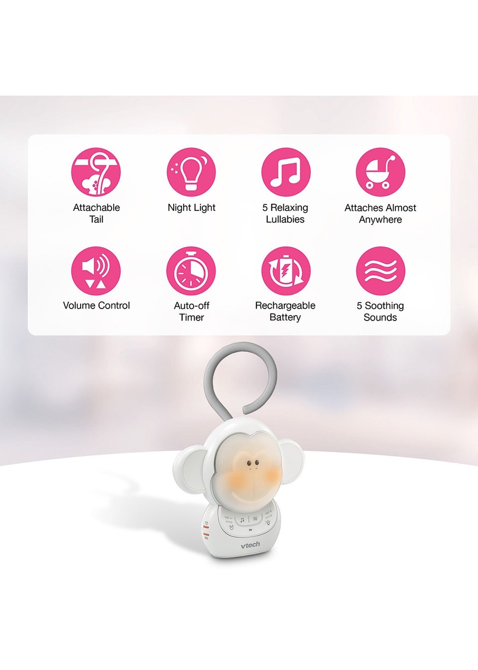 VTech White BC8211 V-Hush Go Soother