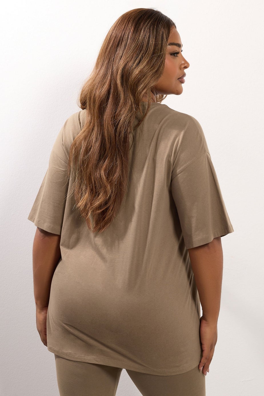 Yours Brown Relaxed Longline T-Shirt